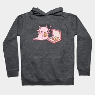 Cute Axolotl Loves Eating Pizza Hoodie